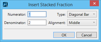 MicroStation Help: Insert Stacked Fraction